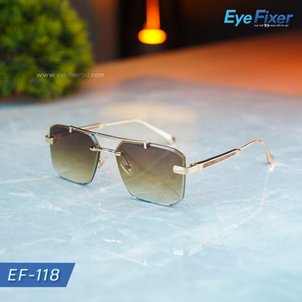 Cartiar Rimless Style Brown Premium Sunglass